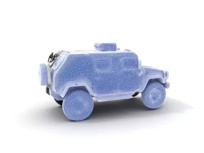 Camo Armored Vehicle model pack Low-poly 3D model