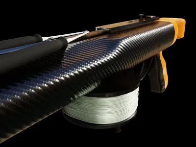 Speargun this model is made of metal and carbon Low-poly 3D model