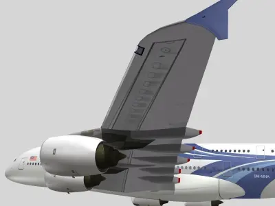 Airbus A-380 Malaysia Airlines 3D model