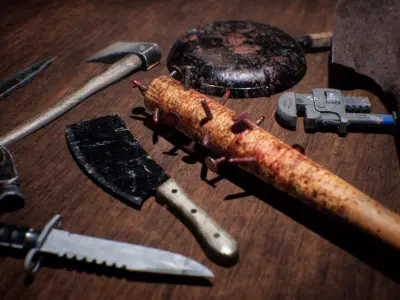 Melee Weapons  20 Assets Low-poly 3D model