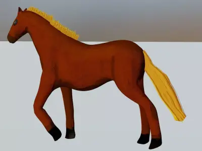 Horse Low-poly 3D model