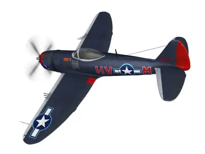 Republic P-47M Thunderbolt - Pengie V 3D model