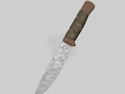 Stylized Knife Weapon PBR low-poly game ready Free low-poly 3D model