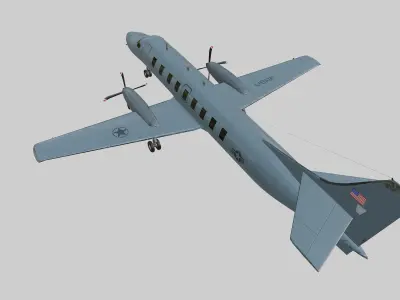 USAF Fairchild RC-26B - Condor - THE OBSCURE SPY PLANE - Low-poly 3D model