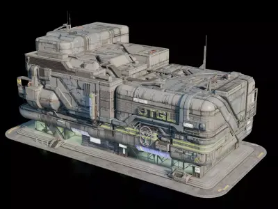 Cyberpunk Building 10 3D model