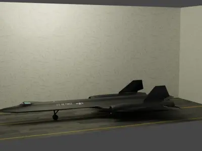 Lockheed SR-71 Blackbird Low-poly 3D model
