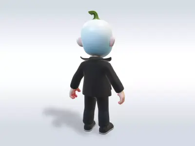 Cheerful Vampire Ghost Little Boy Character 3D model