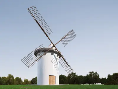 windmill Low-poly 3D model