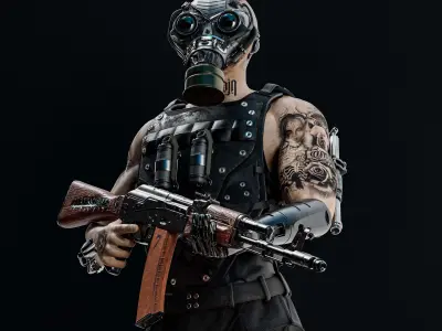 robot soldier katayoshi 3D model