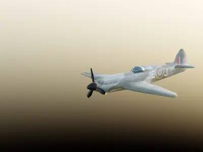 The plain Free low-poly 3D model