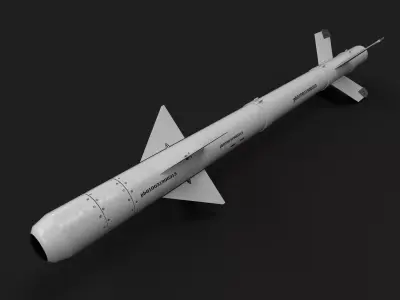 pl8 air to air missile Low-poly 3D model