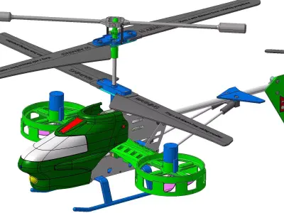 AVATAR STYLE HELICOPTER 3D model