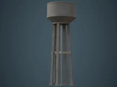 Water Tank 2A Low-poly 3D model