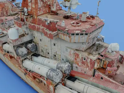 Cruiser Ukraina Ukraine - copy of Moskva Moskow ship - real scan 3D model