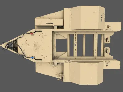 Power Generator Trailer  Low-poly 3D model