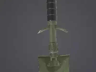 Low Poly Military Entrenching Tool Low-poly 3D model
