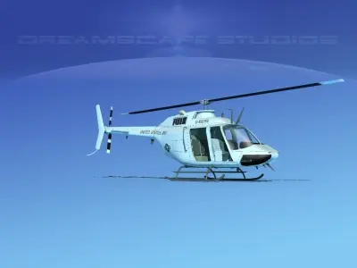 Bell OH-58B US Army 4 3D model