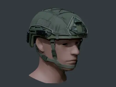 ATE Ballistic helmet Low-poly 3D model