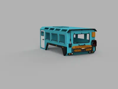 Crawler Cat 1 6x6 Expedition Cab - 1-10 RC body attachment 3D print model