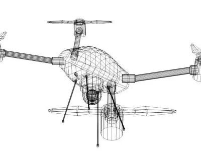 Drone - UAV Miniature Copter 3D model