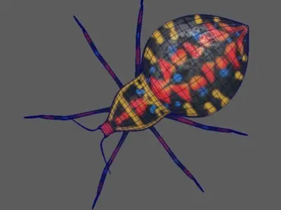 Coreid Bug Nymphs Low-poly 3D model