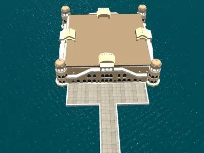 Jal Mahal 3D model Low-poly 3D model