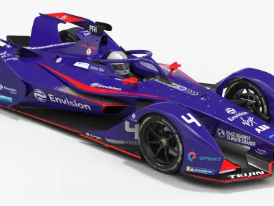 Envision Virgin Racing Formula E Season 2020 2021 Race Car 3D model