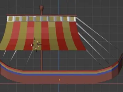 Moras Longship Low-poly 3D model