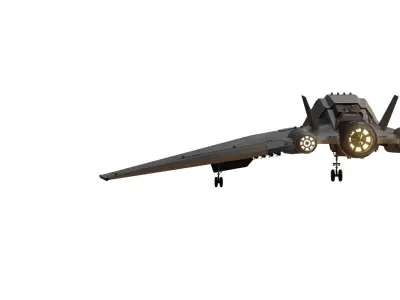 Fictional space fighter 3D model