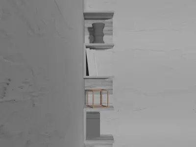 Corner shelf snake 3D model