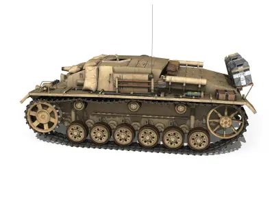 StuG III - Ausf D - DAK 3D model