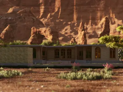 historic villa-historic house 3D model