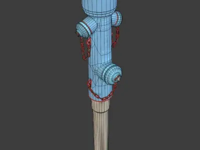  Fire Hydrant VAG Version -2- Low-Poly Version Low-poly 3D model