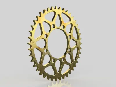 Motorcycle Sprocket Low-poly 3D model