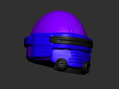 helmet high poly sculpt 3d printable ver 7 3D model 3D model