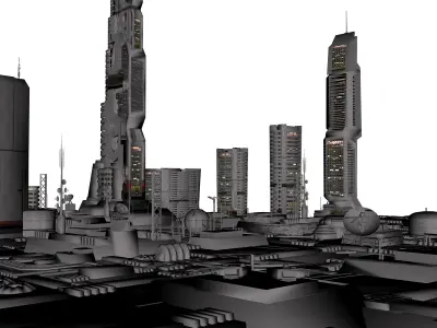 Keppler 22 Colonial City 3D model