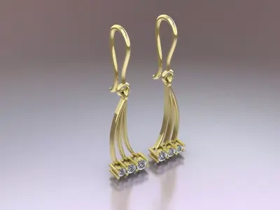  EARRING Jewelery 3D printed model 3D print model