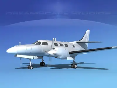 Swearingen SA226-T Merlin III Bare Metal 3D model