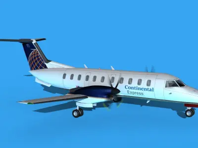 Embraer EMB120 Continental Airlines 3D model