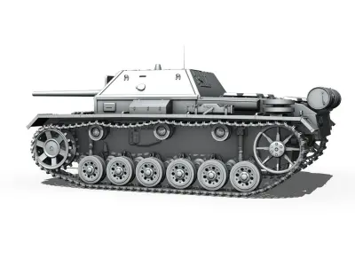 SU-76i Soviet Assault gun  3D model