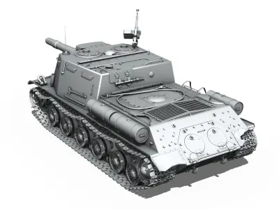 ISU-152  - Soviet heavy self-propelled gun  3D model
