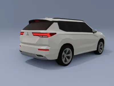Mitsubishi Outlander low poly 3D model Low-poly 3D model
