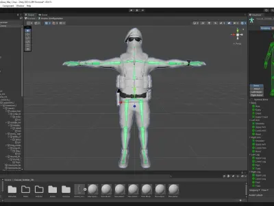Casual Soldier 26 Low-poly 3D model