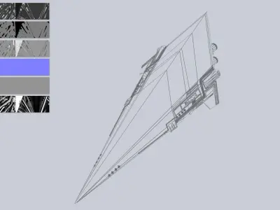 Alien ship Low-poly 3D model