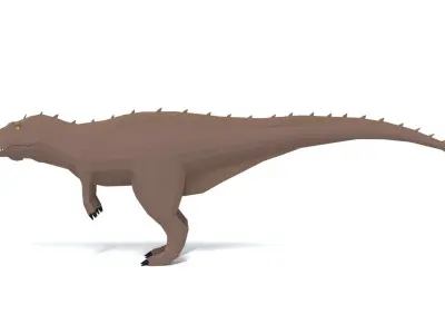 Low Poly Cartoon Acrocanthosaurus Dinosaur Low-poly 3D model