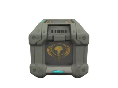 retro scifi ammo crate 3D model