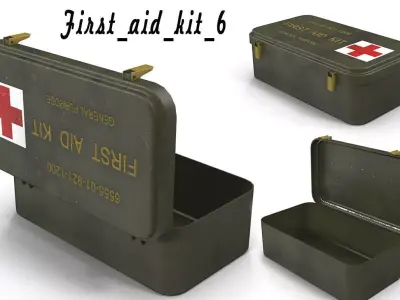 First aids kit 6 Low-poly 3D model
