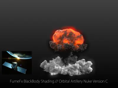 FumeFx Nuclear Explosion Asset Low-poly 3D model