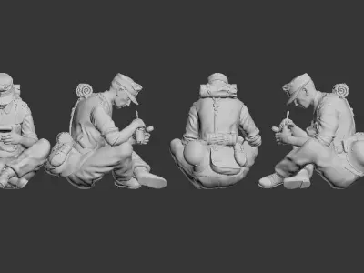 German soldier 3D print model