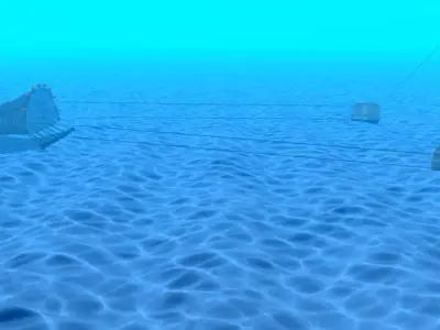 fishing net 3d model and rig in Maya 3D model